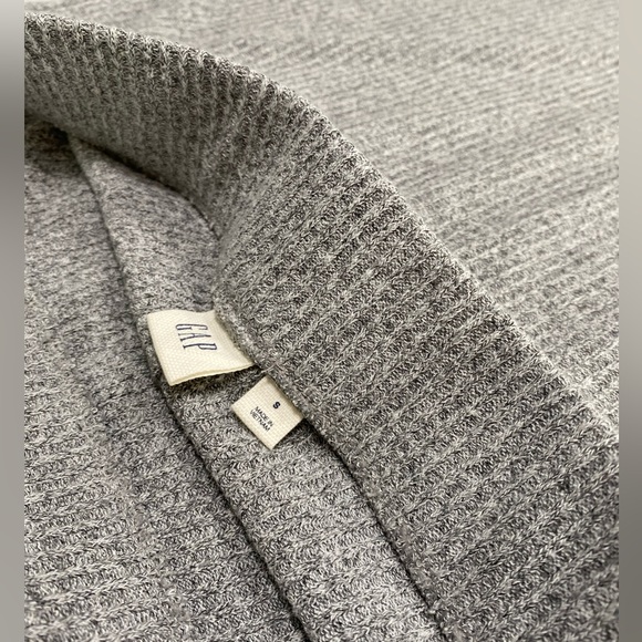 GAP Grey Ribbed Knit Below Knee Length Pull On Skirt Size S #1445 - Picture 7 of 10